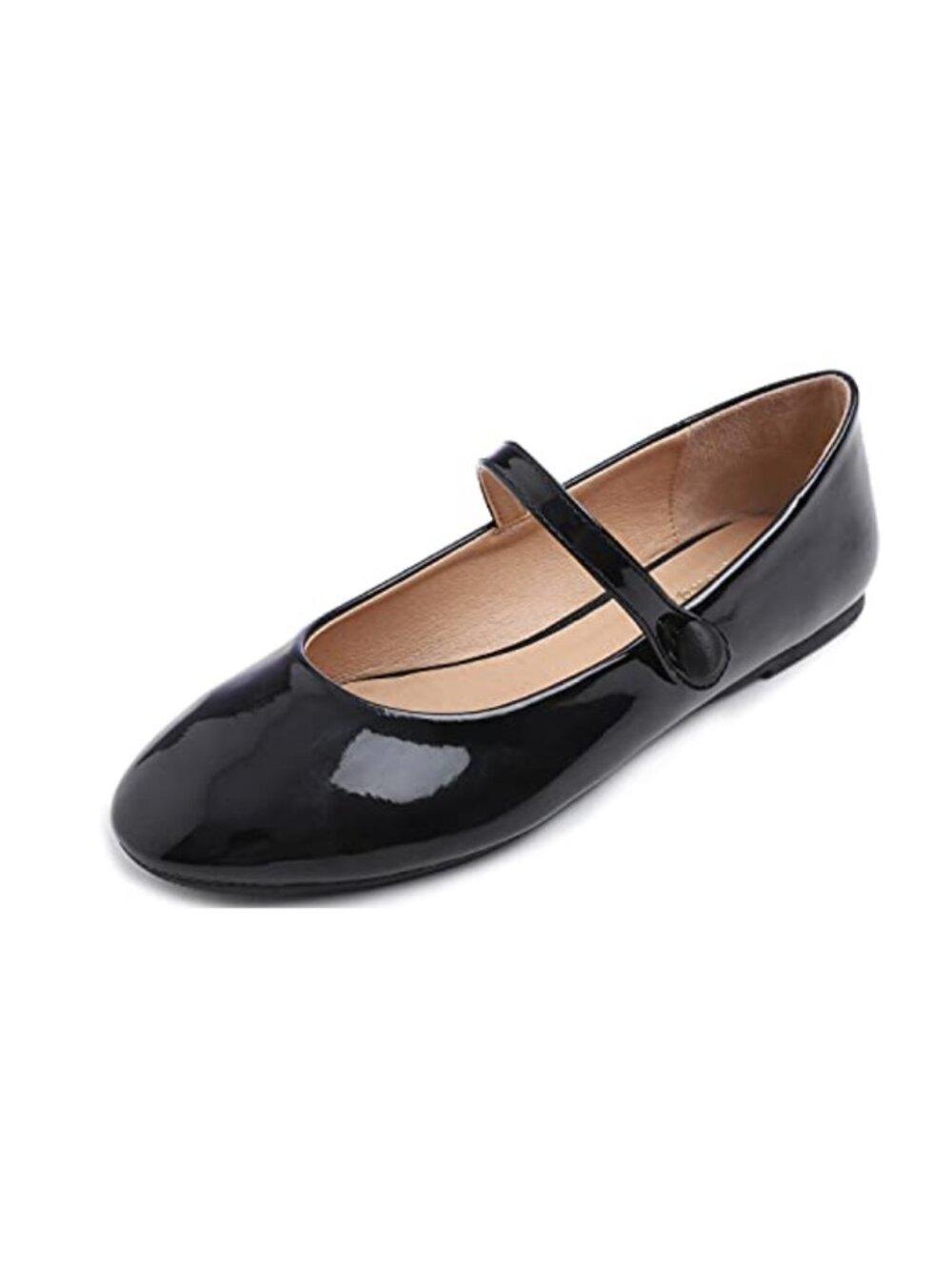 Women's Mary Jane Flats Round Toe Easy Buckle Slip On Comfortable Shoes